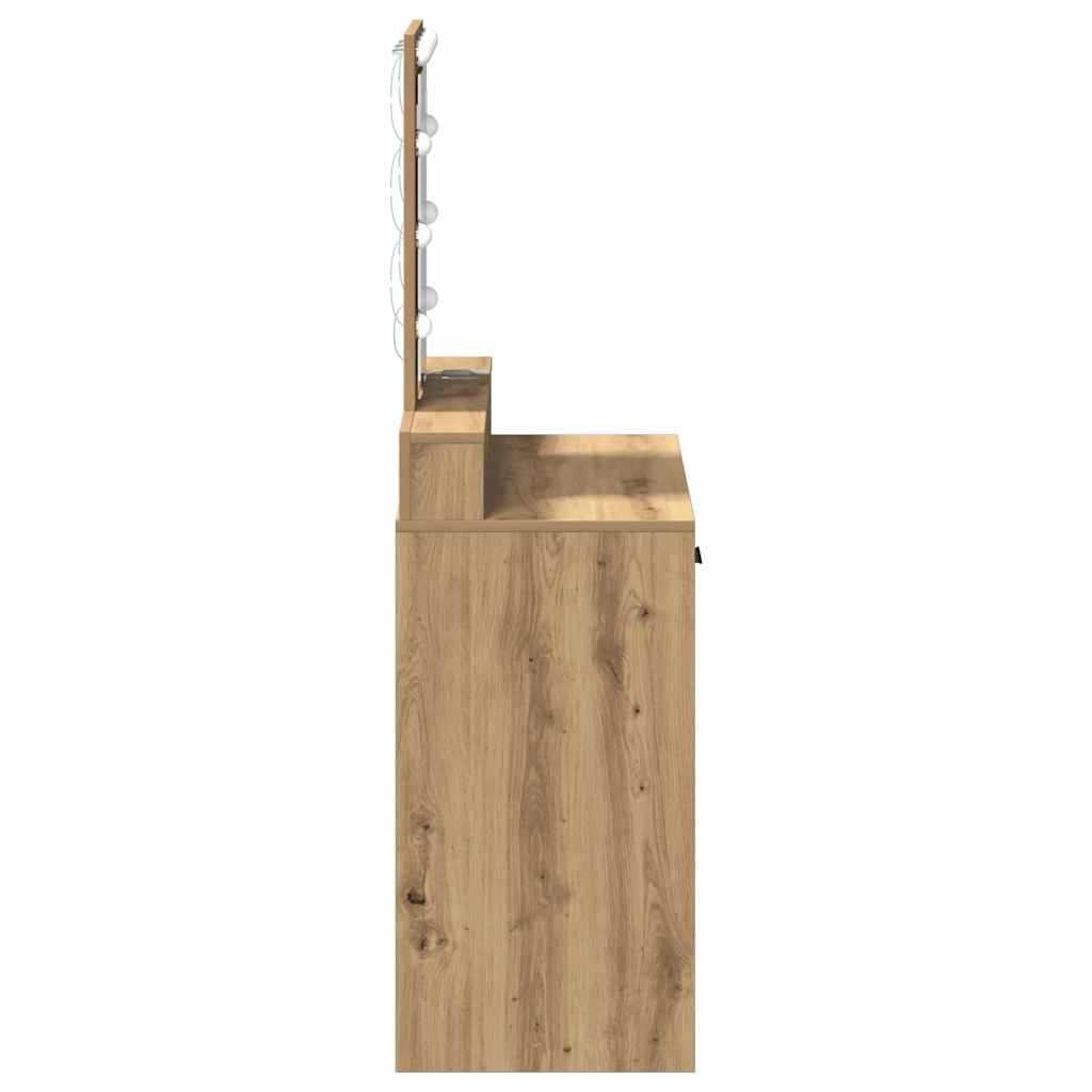 Schminktisch mit Speicher Braun 79 x 41 x 140 cm Holzwerkstoff